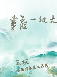 黄色一级大片免费版