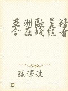 亚洲欧美精品综合在线观看