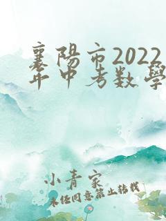 襄阳市2022年中考数学试题及答案