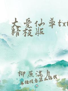 大爱仙尊txt精校版