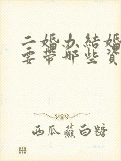 二婚办结婚证需要带哪些资料
