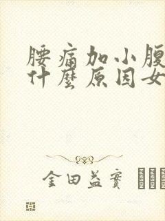 腰痛加小腹疼痛什么原因女