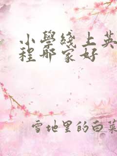 小学线上英语课程哪家好