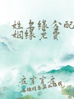 姓名缘分配对测姻缘免费 姓名缘分配对测姻缘免费