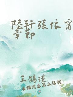 陆轩张依甯最新章节
