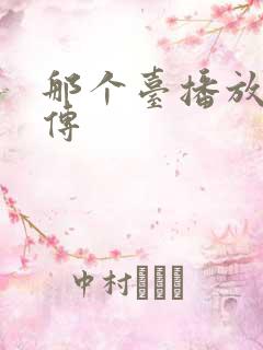 那个台播放藏海传