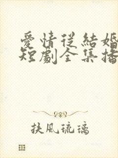 爱情从结婚开始短剧全集播放