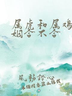 属虎和属鸡的婚姻合不合