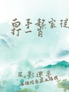 白手起家从零起打一肖