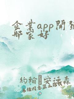 企业app开发哪家好