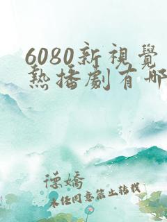 6080新视觉热播剧有哪些