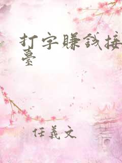 打字赚钱接单平台