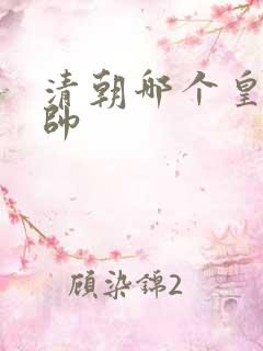 清朝哪个皇帝最帅