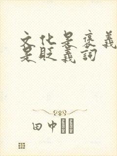 文化是褒义词还是贬义词