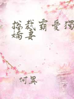 总裁霸爱独宠小娇妻