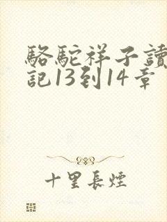 骆驼祥子读书笔记13到14章