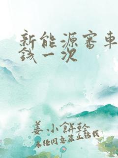 新能源审车多少钱一次