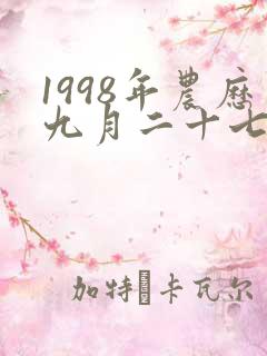 1998年农历九月二十七的生辰八字