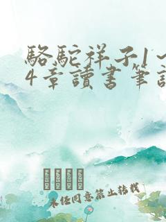 骆驼祥子1～24章读书笔记