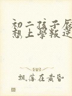 初二孩子厌学不想上学叛逆怎么办