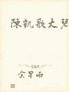 陈凯歌大儿子