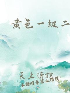 黄色一级二级片