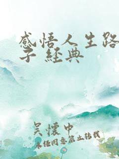 感悟人生路的句子 经典