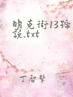 明克街13号小说.txt