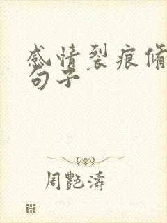 感情裂痕修复的句子