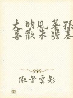 大明风华孙若微喜欢朱瞻基吗