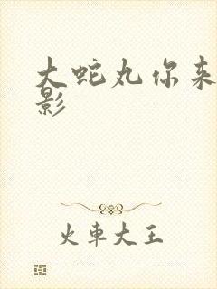 大蛇丸你来当火影