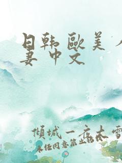 日韩 欧美 人妻 中文