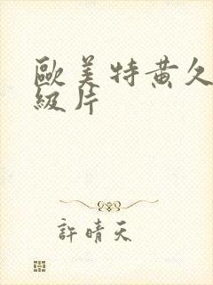 欧美特黄久久一级片