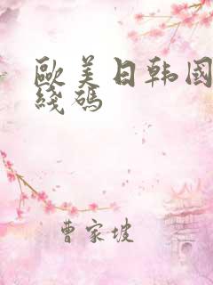 欧美日韩国产在线码