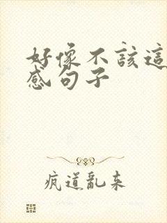 好像不该这样伤感句子