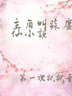 主角叫苏尘的修仙小说