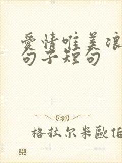 爱情唯美浪漫的句子短句 爱情唯美浪漫的句子短句