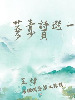 艾青诗选一共有多少页