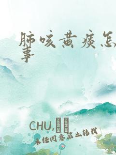 肺咳黄痰怎么回事