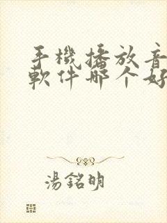 手机播放音乐的软件哪个好