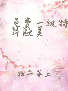 免费一级特黄大片欧美