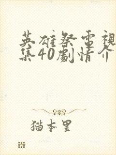 英雄祭电视剧全集40剧情介绍