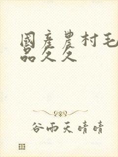国产农村毛片精品久久