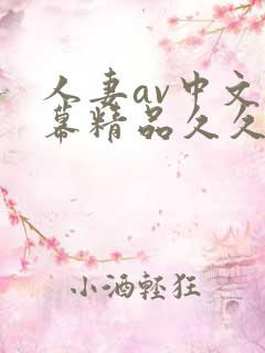人妻av中文字幕精品久久