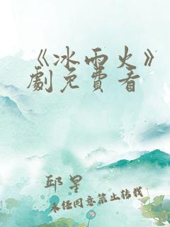 《冰雨火》电视剧免费看