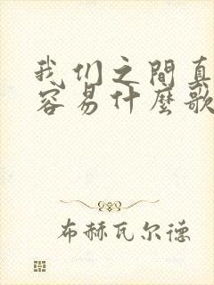 我们之间真的不容易什么歌