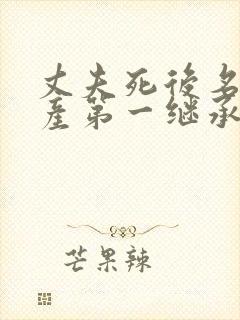 丈夫死后名下财产第一继承人是谁