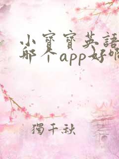 小宝宝英语启蒙哪个app好啊