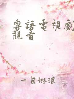 粤语电视剧免费观看
