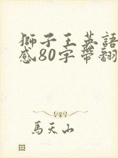 狮子王英语读后感80字带翻译
